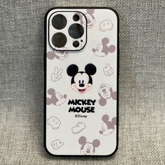 Mickey Mouse Leather Embossed Case in White Color - Picture 3 of 11